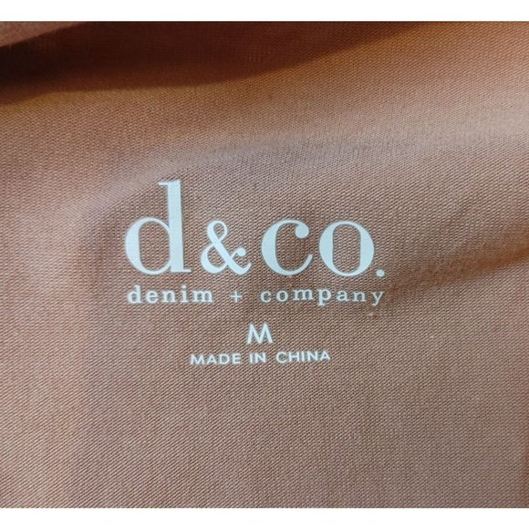 DENIM & COMPANY Womens M Pink Lace Full Zip Lace Top Cardigan Jacket Pockets - Picture 3 of 4